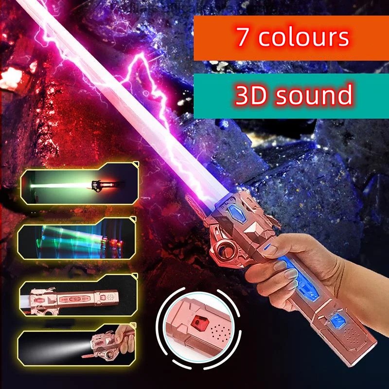 2023 Kids Lightsaber Toy laser Sword Star 2 in 1 flash stick Fluorescent Stick Hair Light Sabe Toy for Boys Girls Birthday Gift 
2023 Kids Lightsaber Toy laser Sword Star 2 in 1 flash stick Fluorescent Stick Hair Light Sabe Toy for Boys Girls Birthday Gift