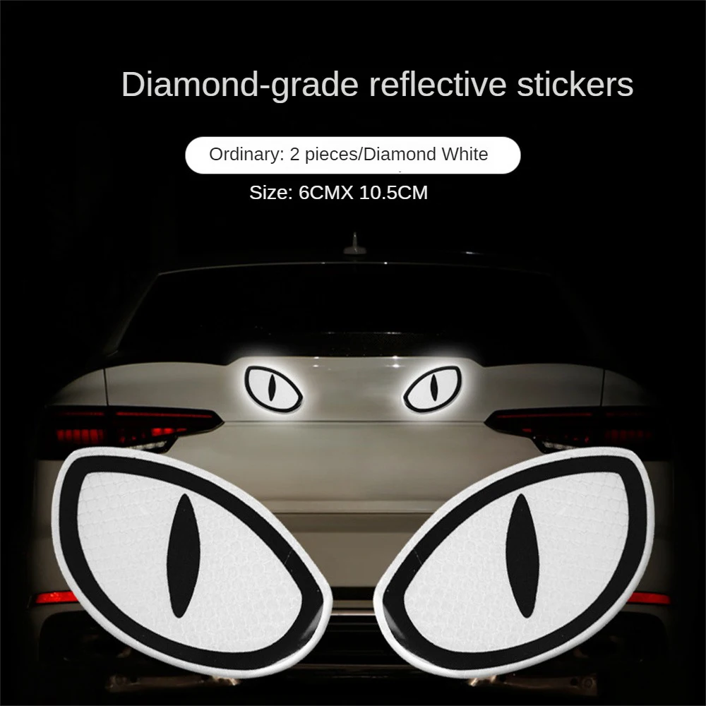 

Safety Warning Tape Eyes Styling Car Reflective Sticker Car Decorate Sticker Rear Bumper Safety Reminder Car Sticker Accessories
