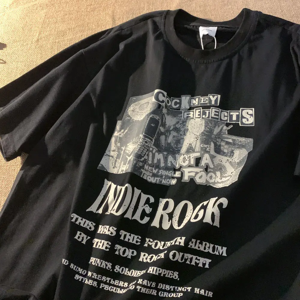 Men's Cotton T-shirt Vintage Summer Letter Printing Loose Casual Versatile Handsome Men Short Sleeve Y2k Clothes Harajuku 
Men's Cotton T-shirt Vintage Summer Letter Printing Loose Casual Versatile Handsome Men Short Sleeve Y2k Clothes Harajuku