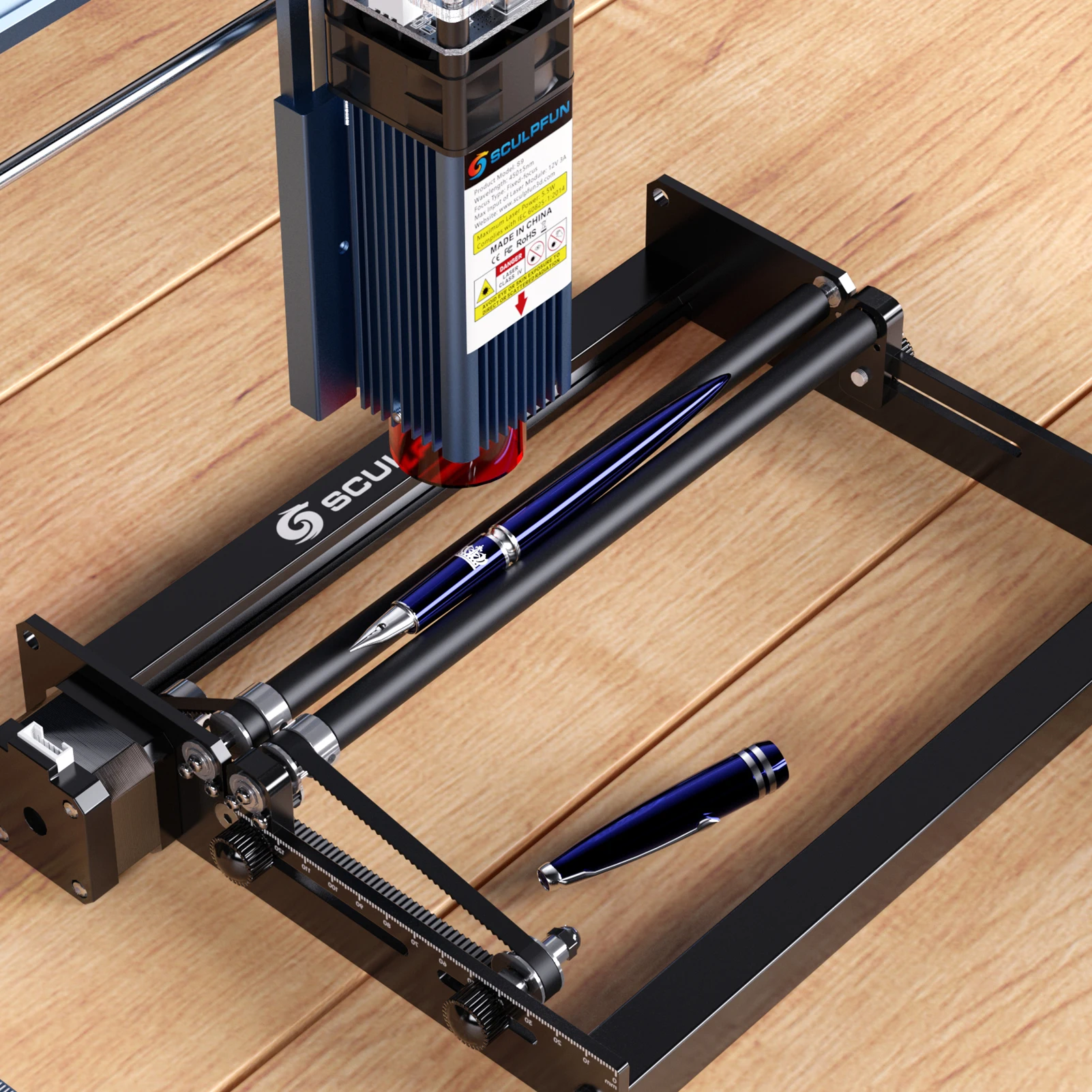 SCULPFUN Laser Rotary Roller Laser Engraver Y-axis Rotary Roller 360° Rotating for 6-150mm Different Engraving Diameter
SCULPFUN Laser Rotary Roller Laser Engraver Y-axis Rotary Roller 360° Rotating for 6-150mm Different Engraving Diameter