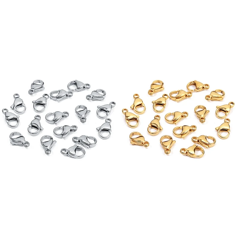 100PCS Stainless Steel Lobster Clasp, Silver And Gold Jewelry Clasp, Lobster Clasp For DIY Jewelry Accessories Making
100PCS Stainless Steel Lobster Clasp, Silver And Gold Jewelry Clasp, Lobster Clasp For DIY Jewelry Accessories Making