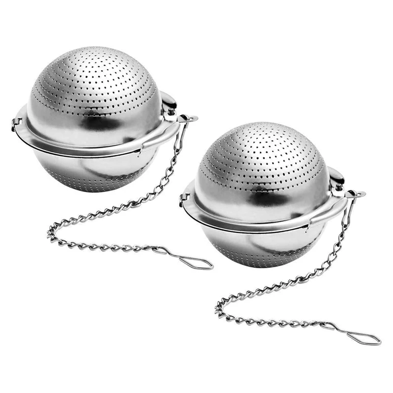 2 Tea Strainers,Spice Ball,Spice Strainer,with Chain Tea Infuser for Loose Tea and Mulling Spices
2 Tea Strainers,Spice Ball,Spice Strainer,with Chain Tea Infuser for Loose Tea and Mulling Spices