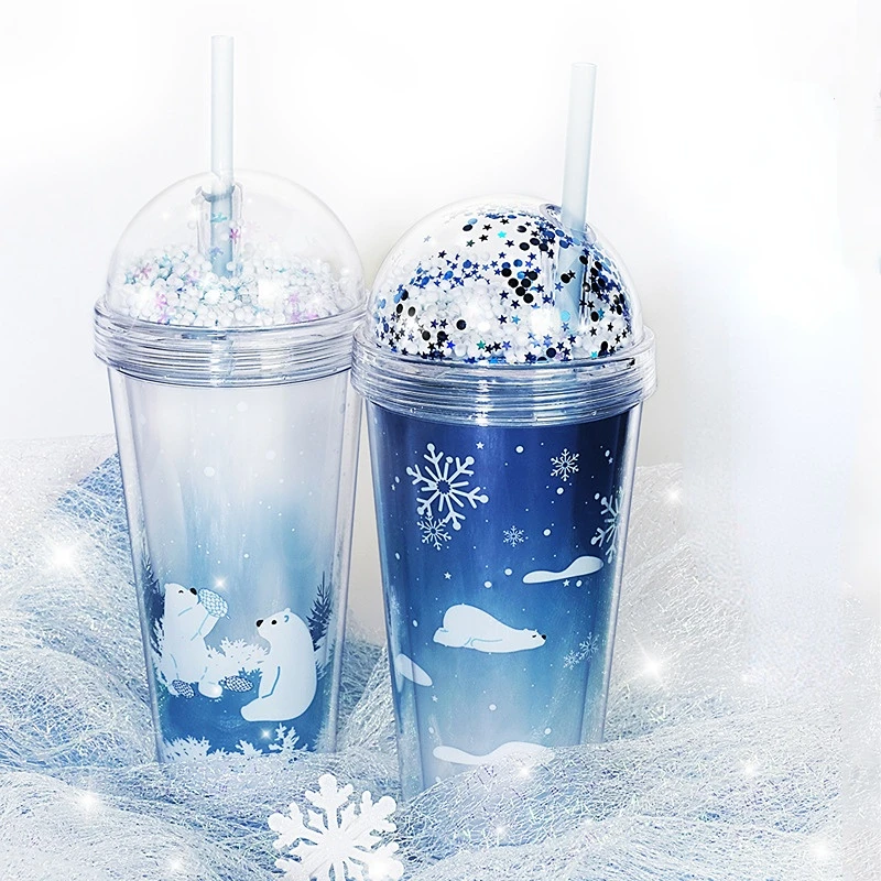 Cartoon White Bear Straw Cup Double Layer Flash Chip Broken Water Bottle with Round Cover Straw Lovely Animal New Gift Ice Cup
Cartoon White Bear Straw Cup Double Layer Flash Chip Broken Water Bottle with Round Cover Straw Lovely Animal New Gift Ice Cup
