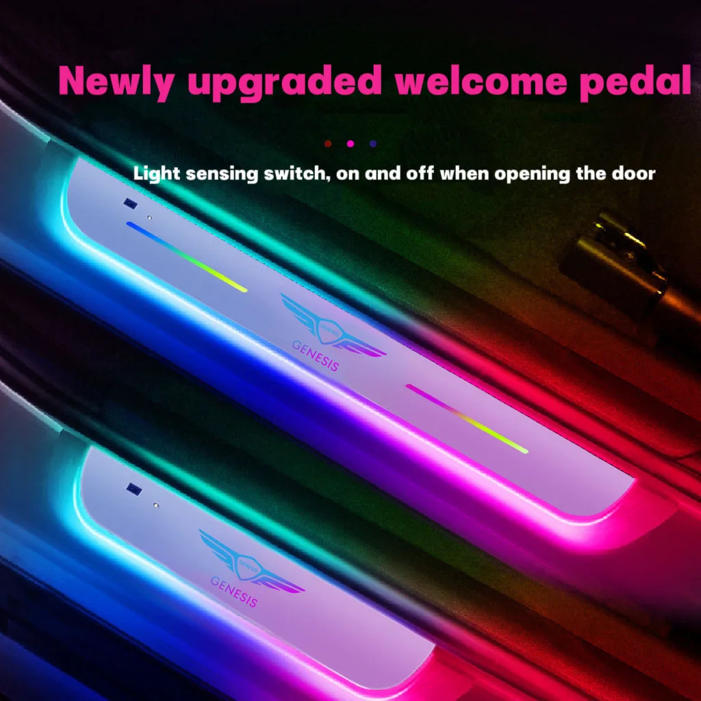 Customized LED Welcome Pedal Car Scuff Plate Pedal no wiring For GENESIS GV80 G80 G70 G90 70 Car interior Decoration Accessories
Customized LED Welcome Pedal Car Scuff Plate Pedal no wiring For GENESIS GV80 G80 G70 G90 70 Car interior Decoration Accessories
