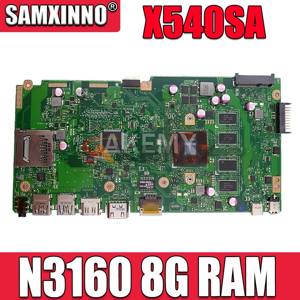 NEW X540SA laptop mainboard N3160 cpu 8G RAM REV 2.0 For Asus X540 X540S X540SA X540SAA laptop motherboard Test ok
NEW X540SA laptop mainboard N3160 cpu 8G RAM REV 2.0 For Asus X540 X540S X540SA X540SAA laptop motherboard Test ok