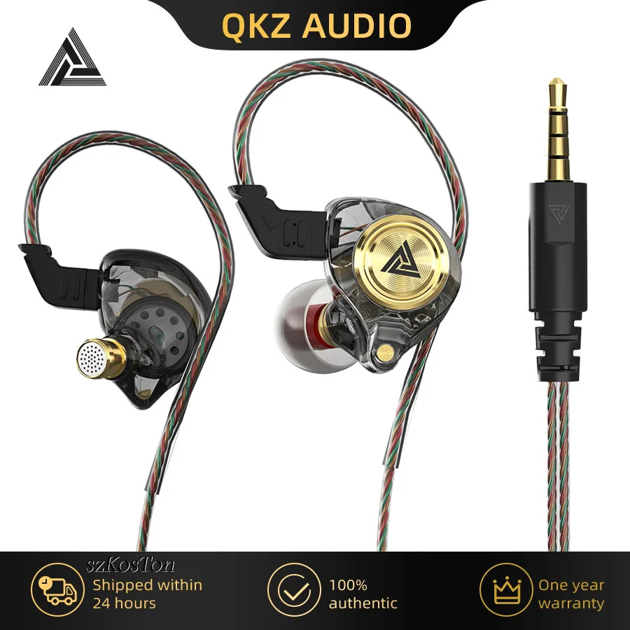 

QKZ AK3 FiLe Bass Wired Earphone with Mic HiFi Music Headphones Dynamic Stereo Noise Cancelling Headset for Sport Gaming Earbuds