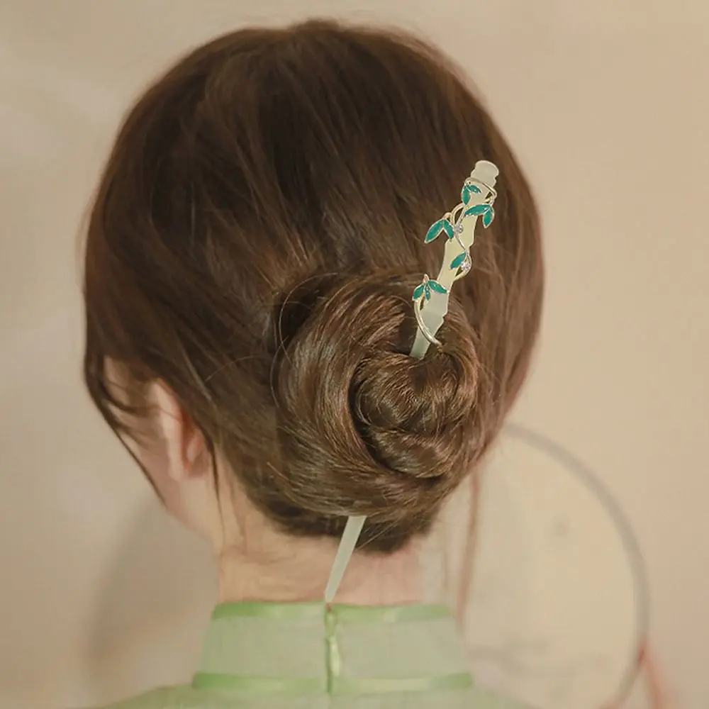 Women Hanfu Hairpins Zircon Leaf Bamboo Hair Sticks Korean Hair Clip Chinese Hair Fork Hairstyle Tools
Women Hanfu Hairpins Zircon Leaf Bamboo Hair Sticks Korean Hair Clip Chinese Hair Fork Hairstyle Tools