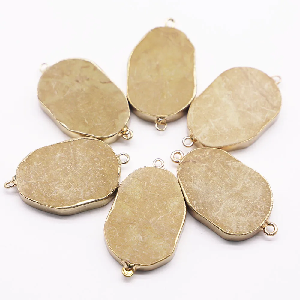 4pcs New Natural Stone Oval necklaces for women Pendant Healing Gold Plated Edge Charms DIY Fashion Jewelry Accessories
4pcs New Natural Stone Oval necklaces for women Pendant Healing Gold Plated Edge Charms DIY Fashion Jewelry Accessories