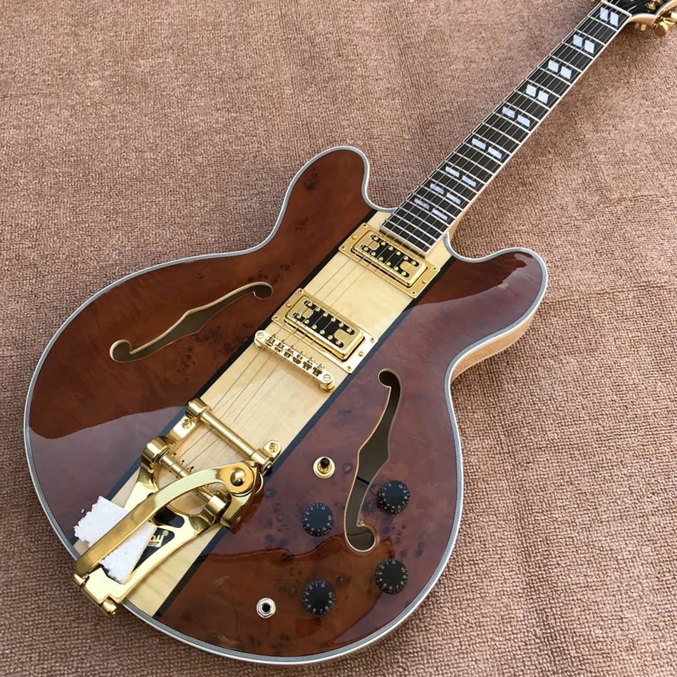 Jazz ES-335 Electric Guitar, Rosewood Fingerboard, Double Convex Surface, Tremolo System, Free Delivery
Jazz ES-335 Electric Guitar, Rosewood Fingerboard, Double Convex Surface, Tremolo System, Free Delivery