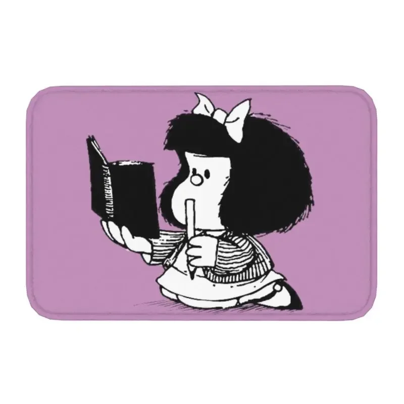 

Mafalda с блокнотом, Входные Коврики для входной двери в помещении, Quino, комикс, мультяшный кухонный коврик для ванной, подстилка