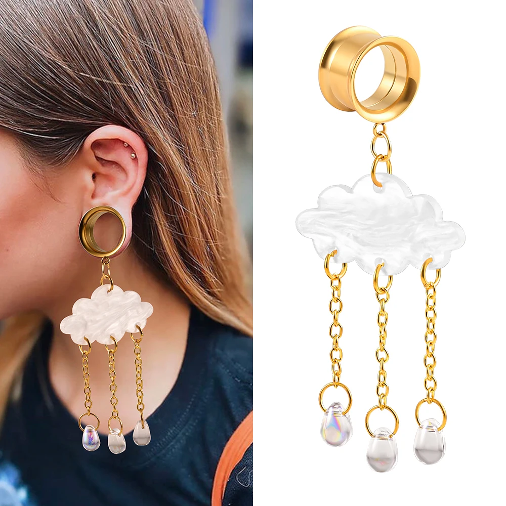 Doearko 2PCS Fashion Clouds Ear Plugs Stretcher Stainless Steel Tunnels Gauges Dangle Pendant Body Jewelry for Women and Girls
Doearko 2PCS Fashion Clouds Ear Plugs Stretcher Stainless Steel Tunnels Gauges Dangle Pendant Body Jewelry for Women and Girls