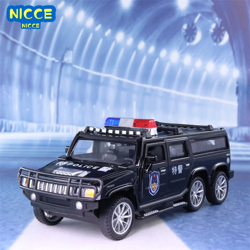NICCE 1:32 Hummer 6-wheel Police Pickup Alloy Model,simulation Metal Pull Back Model Toy F86
NICCE 1:32 Hummer 6-wheel Police Pickup Alloy Model,simulation Metal Pull Back Model Toy F86