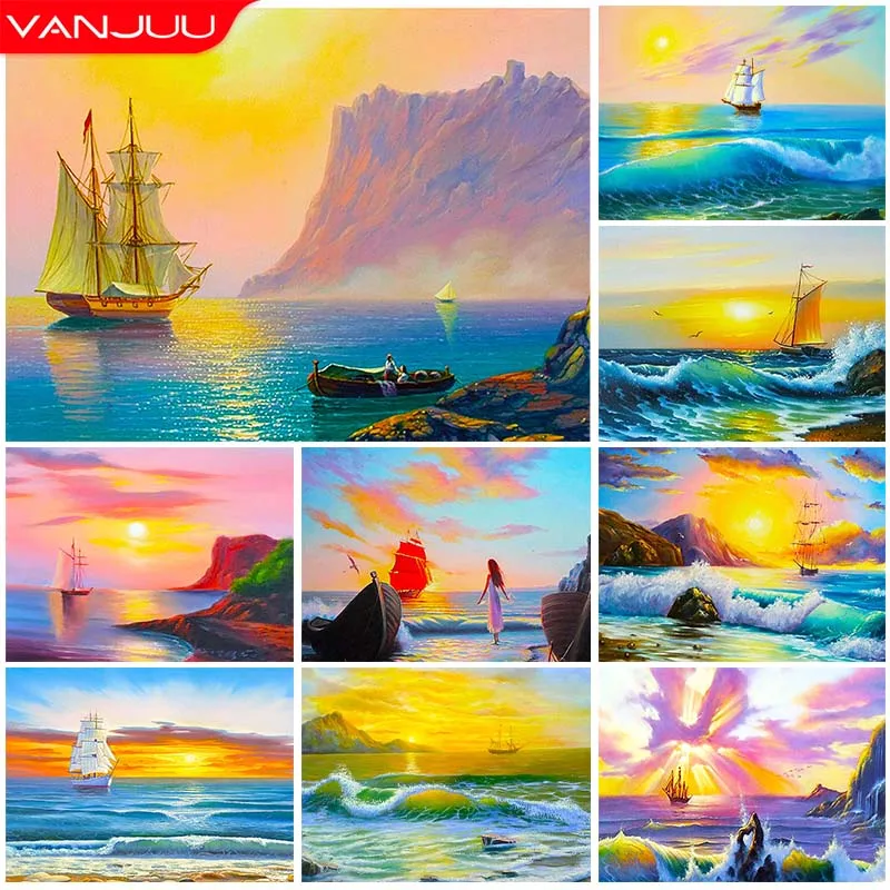 Набор для алмазной живописи «Морской пейзаж»
Набор для алмазной живописи «Морской пейзаж»