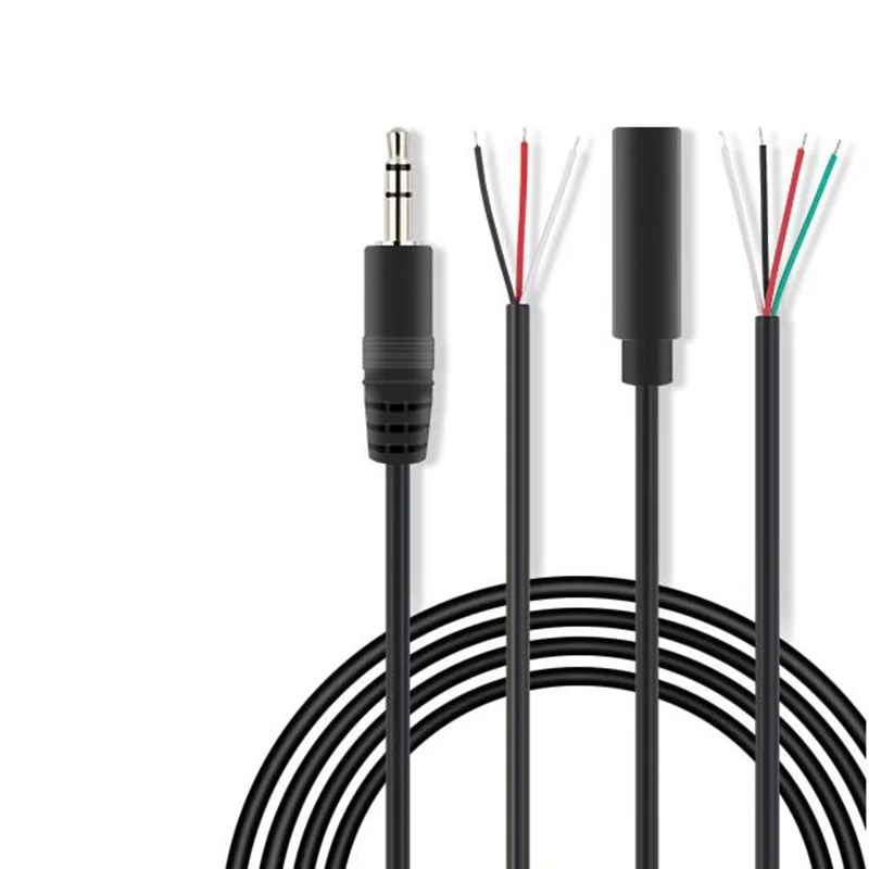 1/5pcs 3.5MM 3 Pin 4 Core Male Female Audio Extension Cable Aux Single Head Line 3.5mm Stereo 3 4 wires diy Audio Output Line 1M
1/5pcs 3.5MM 3 Pin 4 Core Male Female Audio Extension Cable Aux Single Head Line 3.5mm Stereo 3 4 wires diy Audio Output Line 1M