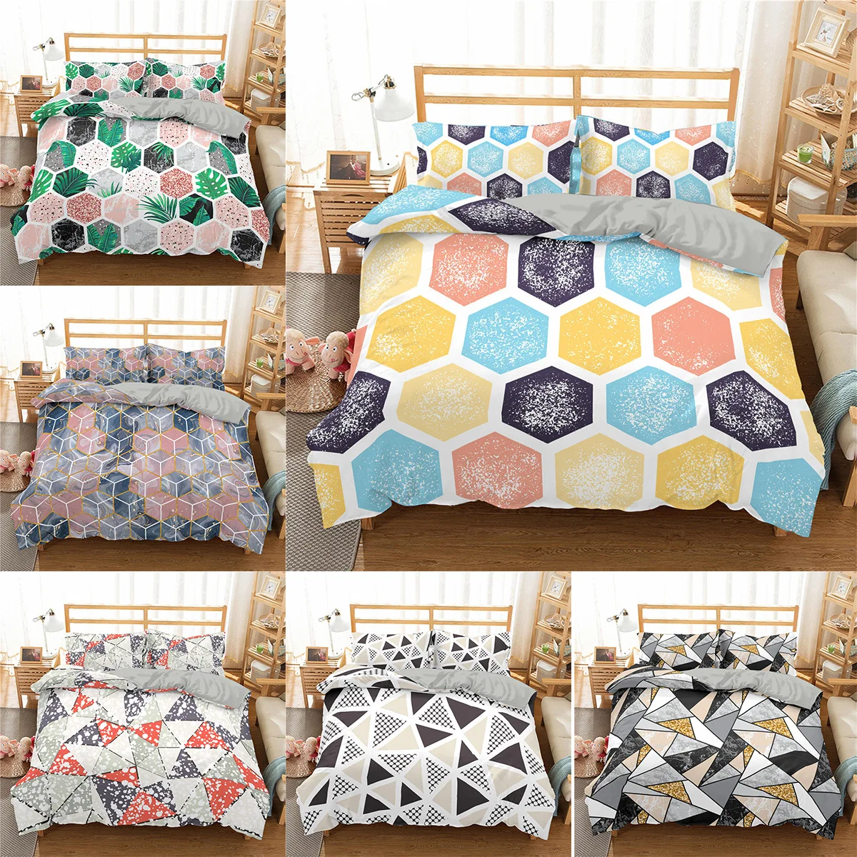 Geometric Print Duvet Cover Set Check 3D Printed Bedding Set for Kids Boys Girls housse de couette 220x240cm
Geometric Print Duvet Cover Set Check 3D Printed Bedding Set for Kids Boys Girls housse de couette 220x240cm
