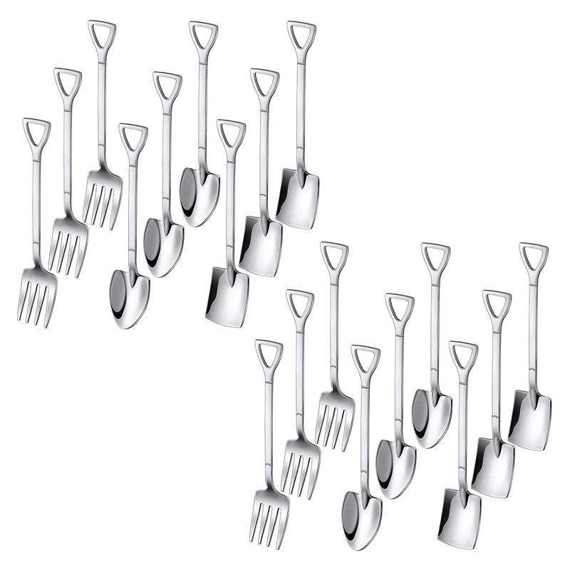 18 Pieces Shovel Spoon Fork Shovel Coffee Spoon Shovel Handle Dessert Spoon Ice Cream Spoon Shovel Shape Fruit Fork
18 Pieces Shovel Spoon Fork Shovel Coffee Spoon Shovel Handle Dessert Spoon Ice Cream Spoon Shovel Shape Fruit Fork