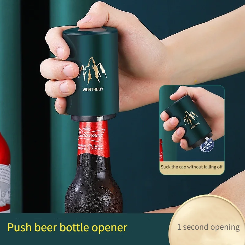 New Stainless Steel Beer Bottle Opener Kitchen Creative Magnetic Automatic Press Lid Opener Tool Portable Bar Gadget Accessories
New Stainless Steel Beer Bottle Opener Kitchen Creative Magnetic Automatic Press Lid Opener Tool Portable Bar Gadget Accessories