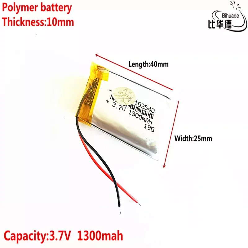 Good Qulity Liter energy battery 3.7V,1300mAH 102540 Polymer lithium ion / Li-ion battery for tablet pc BANK,GPS,mp3,mp4
Good Qulity Liter energy battery 3.7V,1300mAH 102540 Polymer lithium ion / Li-ion battery for tablet pc BANK,GPS,mp3,mp4