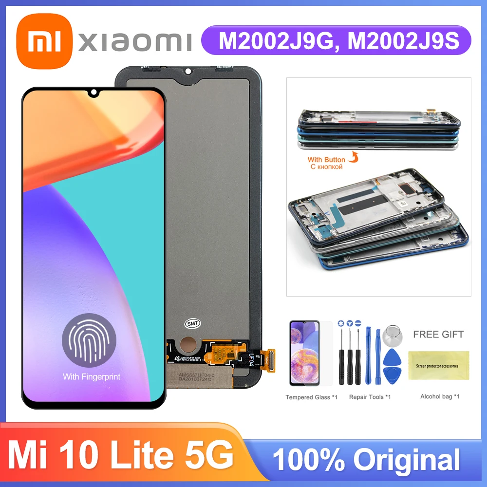 Display Screen for Xiaomi Mi 10 Lite 5G M2002J9G M2002J9S Lcd Display Touch Screen Digitizer Assembly with Frame for Mi 10 Lite
Display Screen for Xiaomi Mi 10 Lite 5G M2002J9G M2002J9S Lcd Display Touch Screen Digitizer Assembly with Frame for Mi 10 Lite