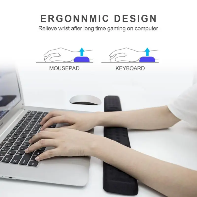 Keyboard Mouse Pad Wrist Rest Ergonomic Memory Foam Hand Palm Rest Support for Typing and Gaming Wrist Pain Relief and Repair
Keyboard Mouse Pad Wrist Rest Ergonomic Memory Foam Hand Palm Rest Support for Typing and Gaming Wrist Pain Relief and Repair