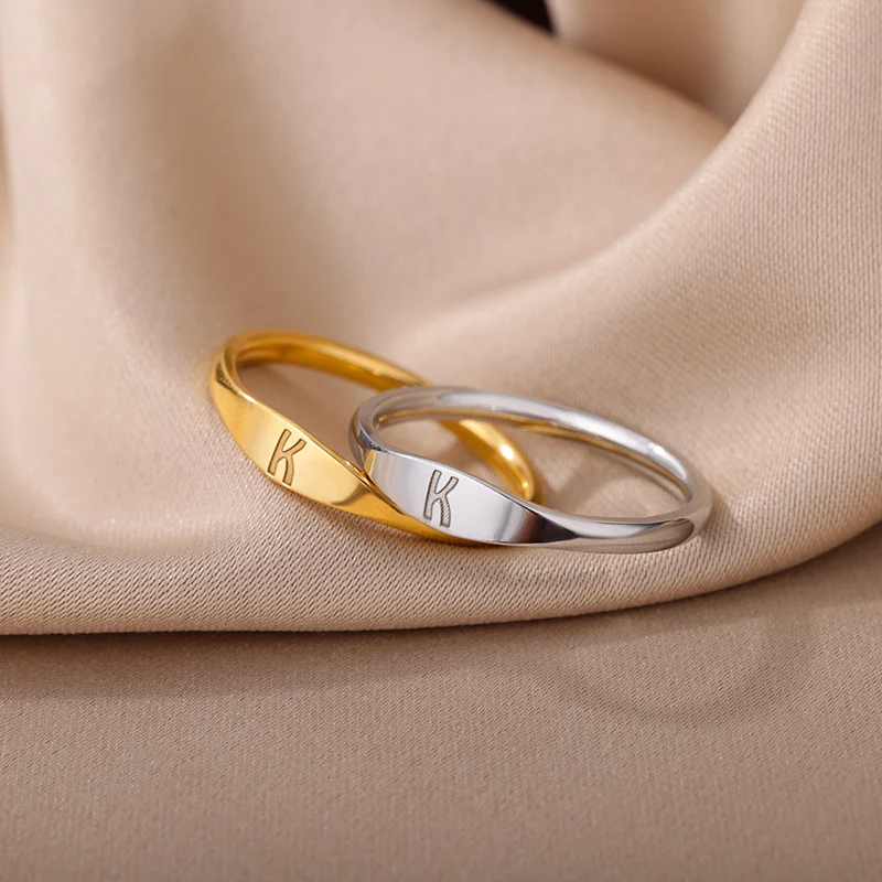 Stainless Steel Tiny Initials Letter Ring For Women Fashion A-Z Alphabet Finger Rings Aesthetic Wedding Jewelry Gift anillos
Stainless Steel Tiny Initials Letter Ring For Women Fashion A-Z Alphabet Finger Rings Aesthetic Wedding Jewelry Gift anillos