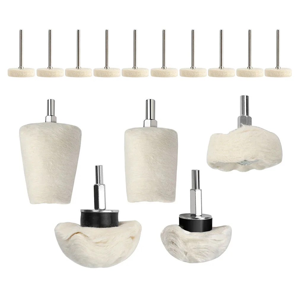 15pcs Polishing Buffing Pads Kit 6mm Shank Diameter Cloth Wool Wheel For Car Polishing Grinding Power Tool Accessories
15pcs Polishing Buffing Pads Kit 6mm Shank Diameter Cloth Wool Wheel For Car Polishing Grinding Power Tool Accessories