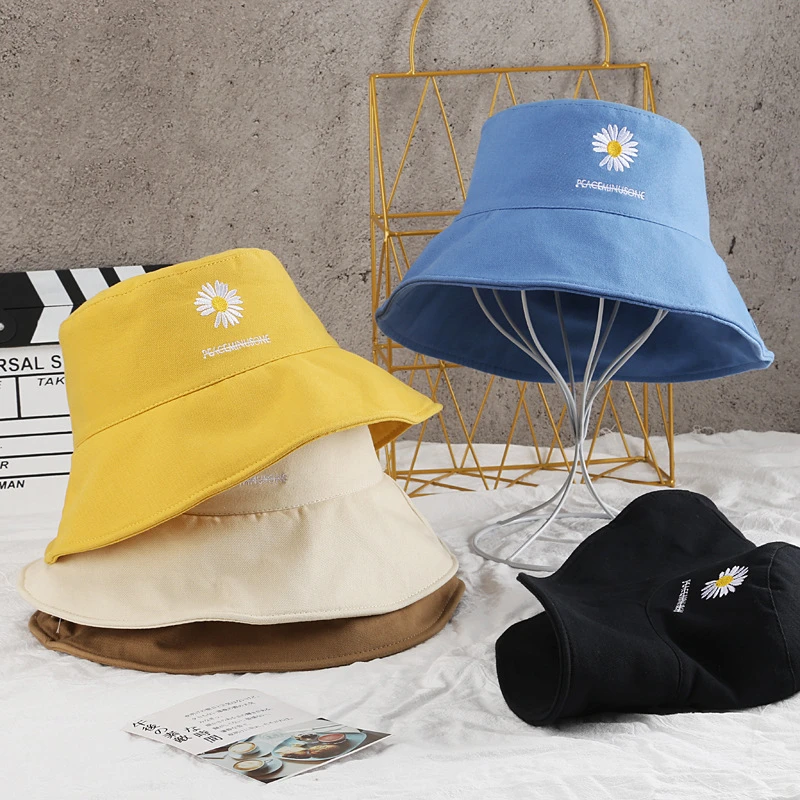 Fashion Bucket Hat Cap Daisies Embroidered Hats Cute Men's Women's Casual Hats Caps Fresh Styles Bucket Cap Hat Boonie Gorro
Fashion Bucket Hat Cap Daisies Embroidered Hats Cute Men's Women's Casual Hats Caps Fresh Styles Bucket Cap Hat Boonie Gorro