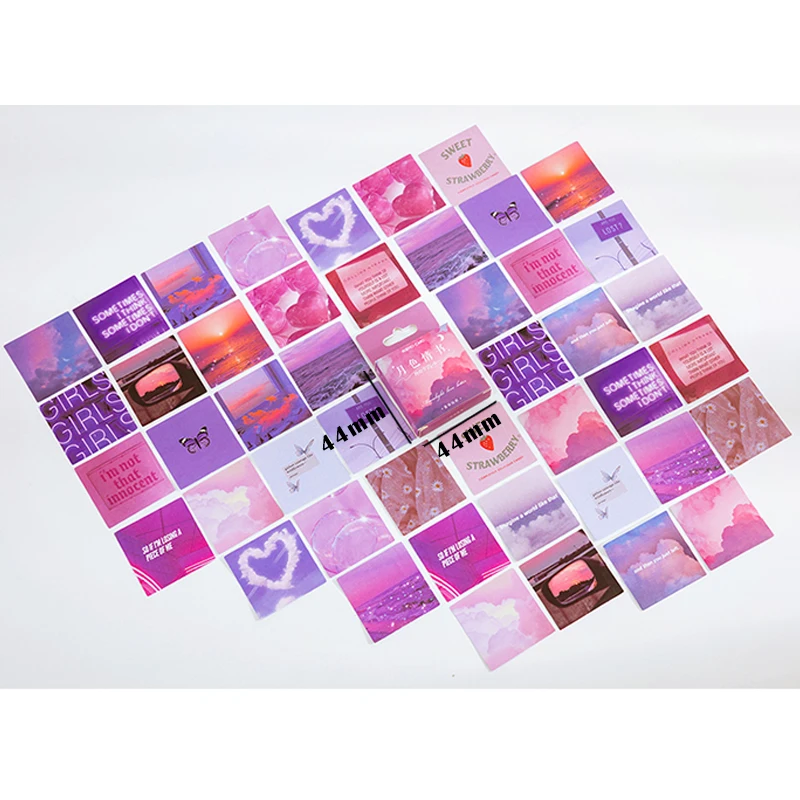 46pcs Dream Pink Purple Love Romance Sticky Aesthetic Scrapbook Sticker Handbook Diary DIY Album Decoration Sticker
46pcs Dream Pink Purple Love Romance Sticky Aesthetic Scrapbook Sticker Handbook Diary DIY Album Decoration Sticker
