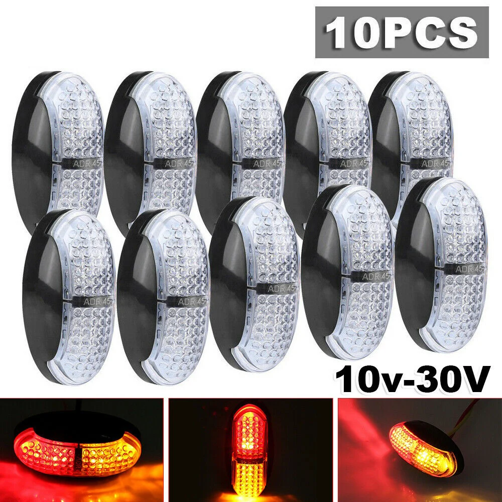 10pcs 12v 24v LED Marker Lights for Trailer Truck Caravan Side Clearance Marker Light Lamp Led Lorry Amber Red Waterproof 10-30V
10pcs 12v 24v LED Marker Lights for Trailer Truck Caravan Side Clearance Marker Light Lamp Led Lorry Amber Red Waterproof 10-30V