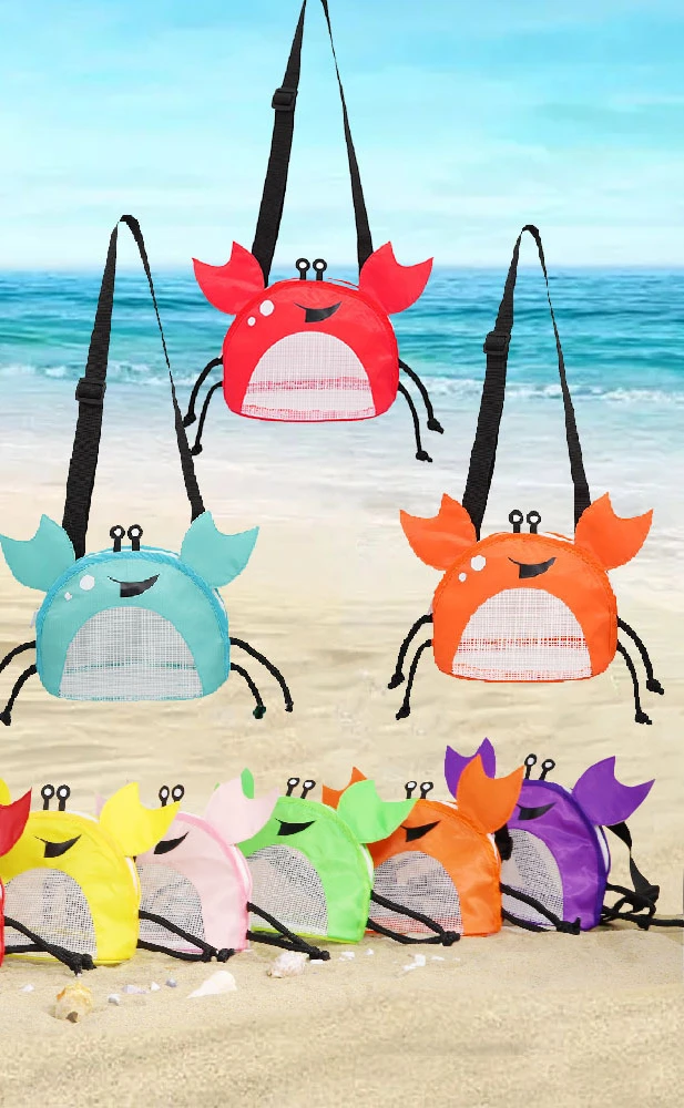 Outdoor Beach Mesh Bag Crab Shape Children Sand Away Foldable Portable Kids Beach Toys Clothes Storage Sundries Organiser
Outdoor Beach Mesh Bag Crab Shape Children Sand Away Foldable Portable Kids Beach Toys Clothes Storage Sundries Organiser