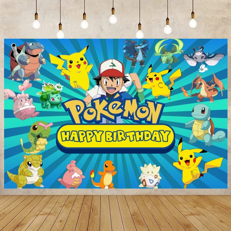 Pokemon Photography Backdrop Cloth Customizable Kid Birthday Party Decoration Vinyl Background Child Pikachu Photo Studio Props
Pokemon Photography Backdrop Cloth Customizable Kid Birthday Party Decoration Vinyl Background Child Pikachu Photo Studio Props