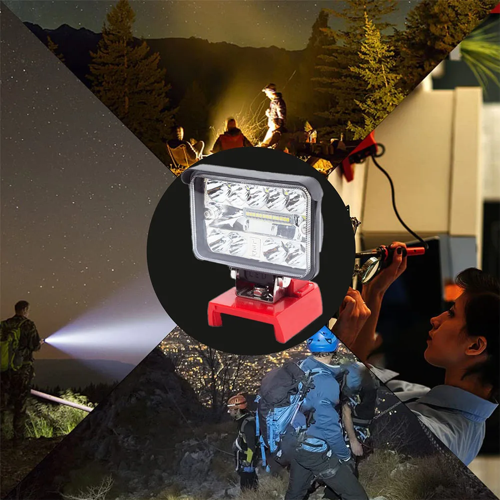 Camping Lantern Wireless LED Work Light For Milwaukee M1818V Battery With USB Low Voltage Protection Repair Hiking Fishing Light
Camping Lantern Wireless LED Work Light For Milwaukee M1818V Battery With USB Low Voltage Protection Repair Hiking Fishing Light