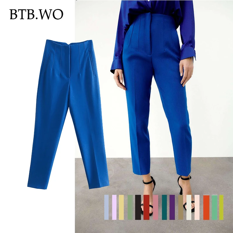 BTB.WO TRAF Women Pockets Front Darts Straight Pants Summer Trousers High Waist Pants Office Trouser Fashion Button Up Pant
BTB.WO TRAF Women Pockets Front Darts Straight Pants Summer Trousers High Waist Pants Office Trouser Fashion Button Up Pant