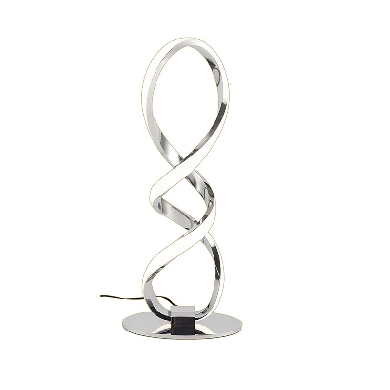 LED Bedside Table Lamp, Spiral Table Lamp, Stepless Dimmable Nightstand Silver Lamp,For Bedroom Livingroom EU Plug
LED Bedside Table Lamp, Spiral Table Lamp, Stepless Dimmable Nightstand Silver Lamp,For Bedroom Livingroom EU Plug