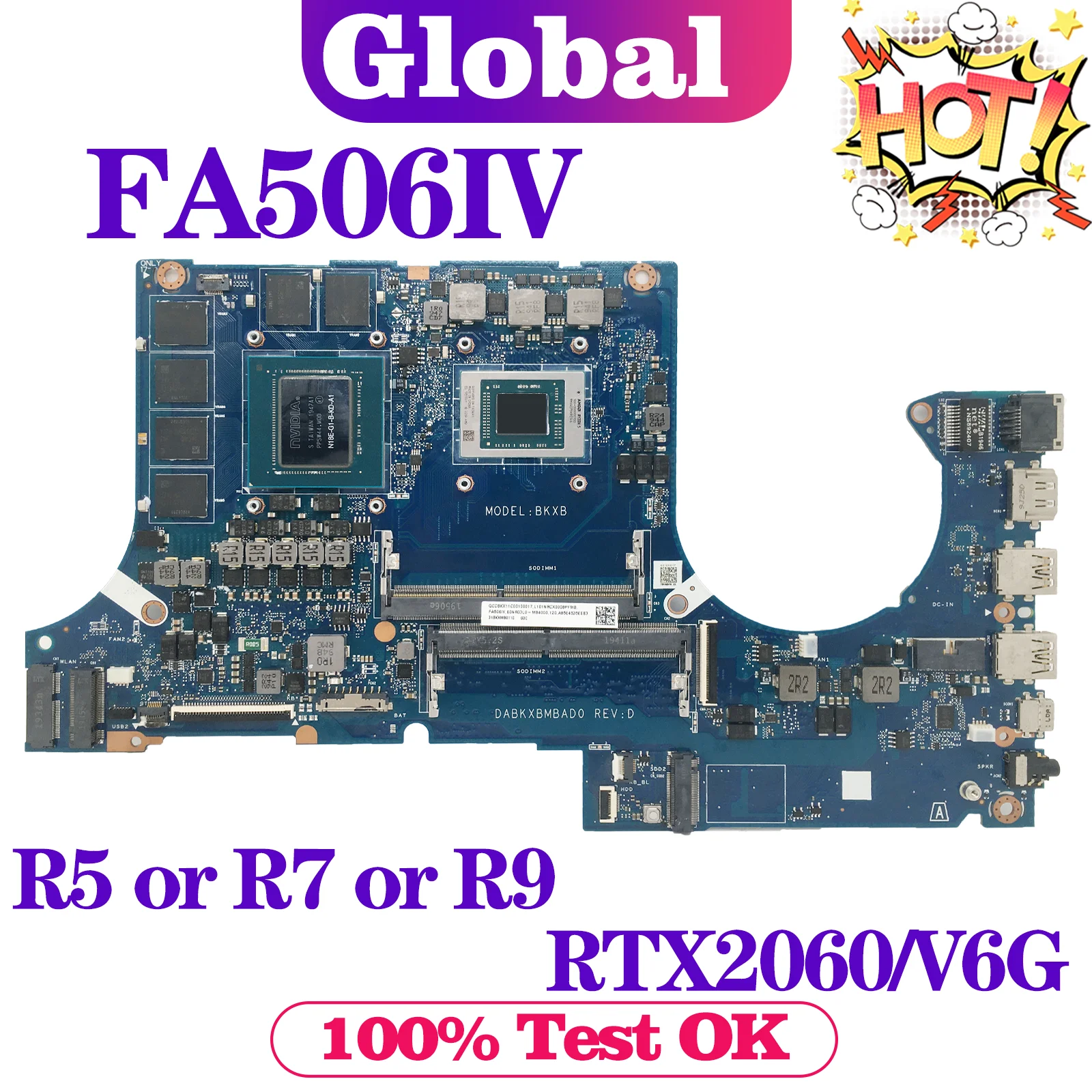 KEFU FA506 Mainboard For ASUS Tuf A15 FA706 FA506IU FA506IV FX506I FA506II FA506IH FA706IH FA706II FA706IU Laptop Motherboard
KEFU FA506 Mainboard For ASUS Tuf A15 FA706 FA506IU FA506IV FX506I FA506II FA506IH FA706IH FA706II FA706IU Laptop Motherboard