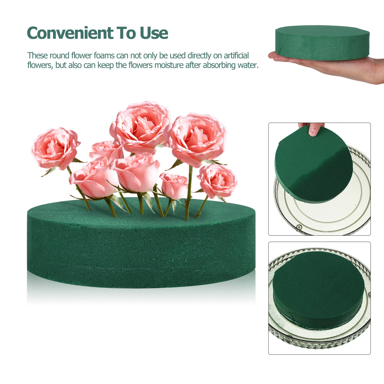 Decorate Floral Foam Block Wedding Blocks Round Flower Mud Arrangements Supplies
Decorate Floral Foam Block Wedding Blocks Round Flower Mud Arrangements Supplies