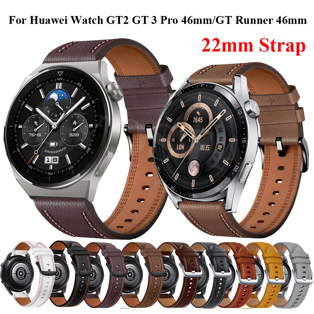 Ремешок из натуральной кожи для Huami Amazfit GTR 3 Pro/GTR 2 2e/47 мм/MI Watch Color браслет быстрой