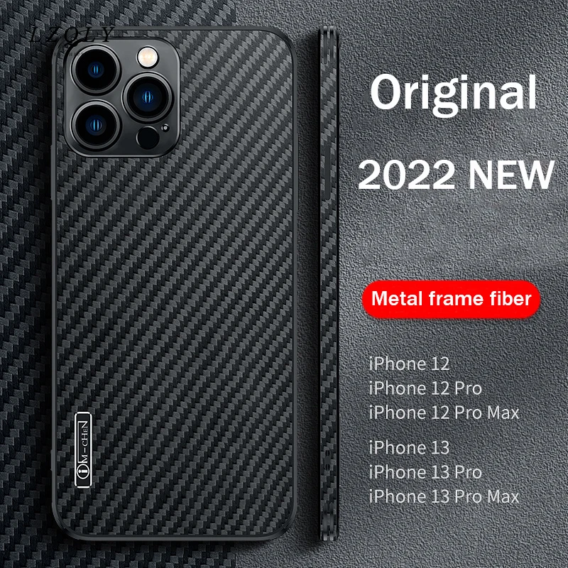 Luxury Carbon Fiber Texture Titanium Metal Bumper Case for Iphone 12 13 Pro Max Shockproof Ultra-thin Camera Protection Cover 
Luxury Carbon Fiber Texture Titanium Metal Bumper Case for Iphone 12 13 Pro Max Shockproof Ultra-thin Camera Protection Cover