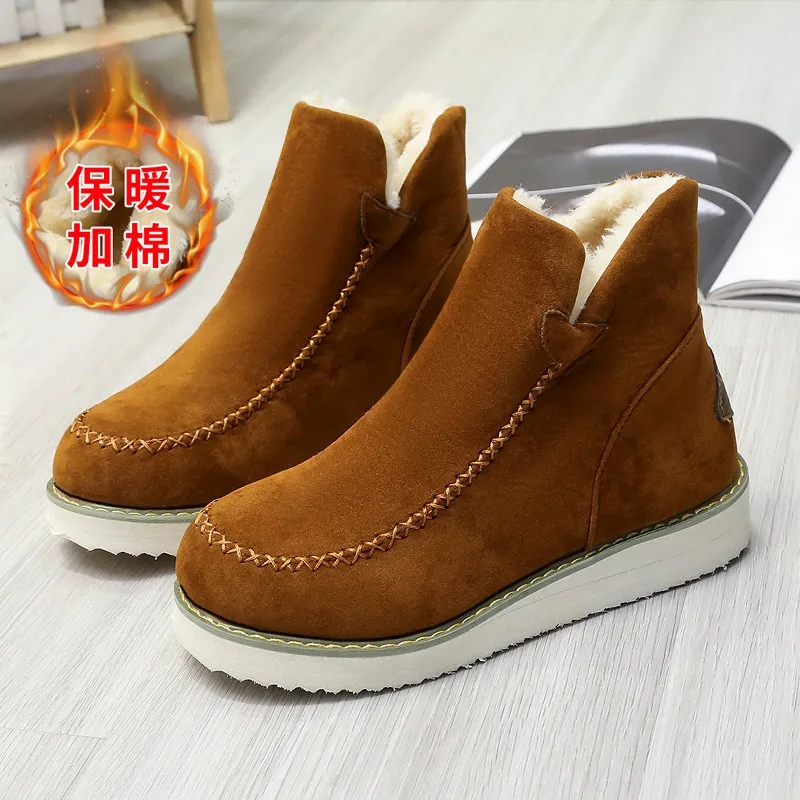 Женские замшевые ботильоны из ткани флок, меховые, женские зимние теплые ботинки на плоской подошве, женская обувь на платформе размера плю... 
Женские замшевые ботильоны из ткани флок, меховые, женские зимние теплые ботинки на плоской подошве, женская обувь на платформе размера плю...