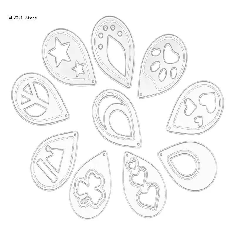 Teardrop Earring Cutting Dies 6 Styles Carbon Steel Earrings Die Cuts Molds for DIY Earrings Making Crafts Supplies
Teardrop Earring Cutting Dies 6 Styles Carbon Steel Earrings Die Cuts Molds for DIY Earrings Making Crafts Supplies