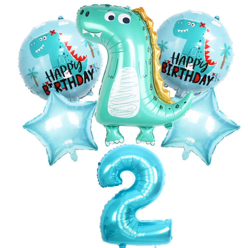 6Pc New Cute Dinosaur Aluminum Foil Balloon Number Five-pointed Star Set for Children's Birthday Party Dinosaur Theme Decoration
6Pc New Cute Dinosaur Aluminum Foil Balloon Number Five-pointed Star Set for Children's Birthday Party Dinosaur Theme Decoration