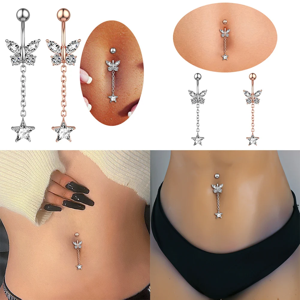 2022 New Butterfly Zircon Fashion High Quality Surgical Steel Navel Piercing Belly Button Rings Belly Piercing Body Jewelry
2022 New Butterfly Zircon Fashion High Quality Surgical Steel Navel Piercing Belly Button Rings Belly Piercing Body Jewelry