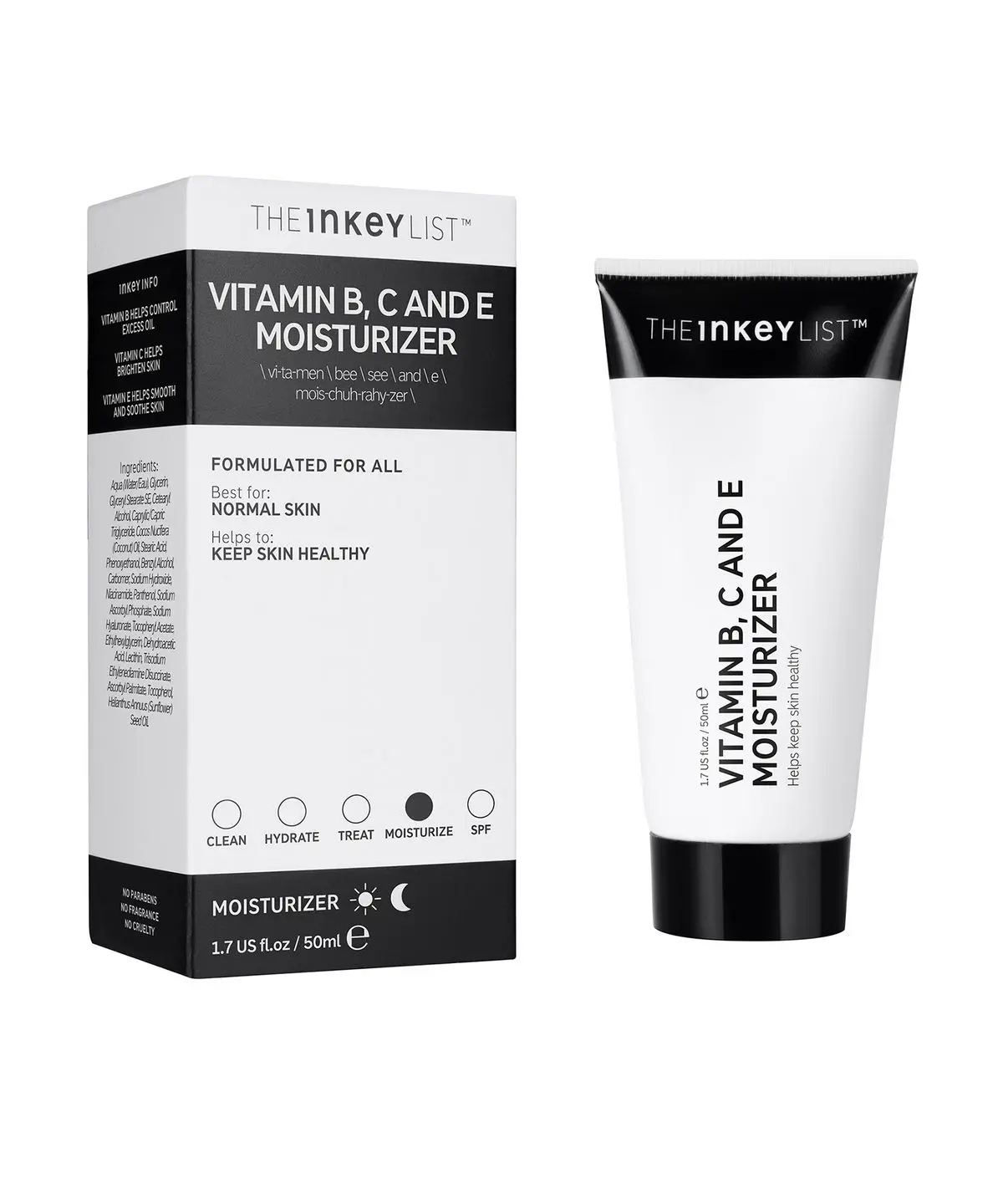 Увлажняющий крем INKEY List с витамином B + C + E, 50 мл, сохраняет кожу здоровой
Увлажняющий крем INKEY List с витамином B + C + E, 50 мл, сохраняет кожу здоровой