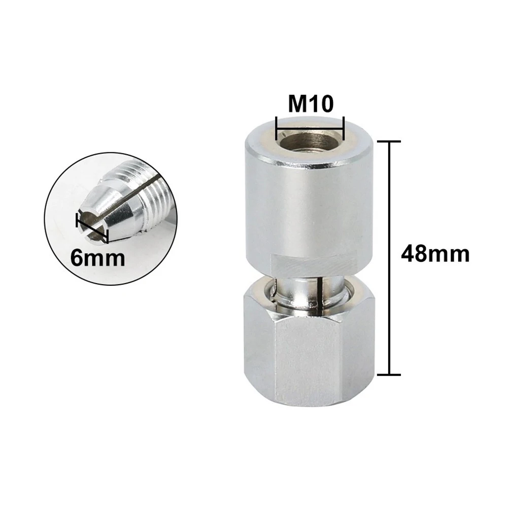 1pcs M10 6mm Diameter Drill Collet Chuck High Speed Steel Chuck For Angle Grinder Cutting Machine Power Tool Accessories
1pcs M10 6mm Diameter Drill Collet Chuck High Speed Steel Chuck For Angle Grinder Cutting Machine Power Tool Accessories