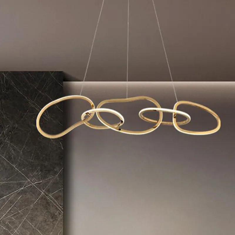 Stainless Steel Postmodern Luxury Chandelier Dining Room Island Rings LED Hanging Light Restuarant Bar Office New Pendant Lamp
Stainless Steel Postmodern Luxury Chandelier Dining Room Island Rings LED Hanging Light Restuarant Bar Office New Pendant Lamp