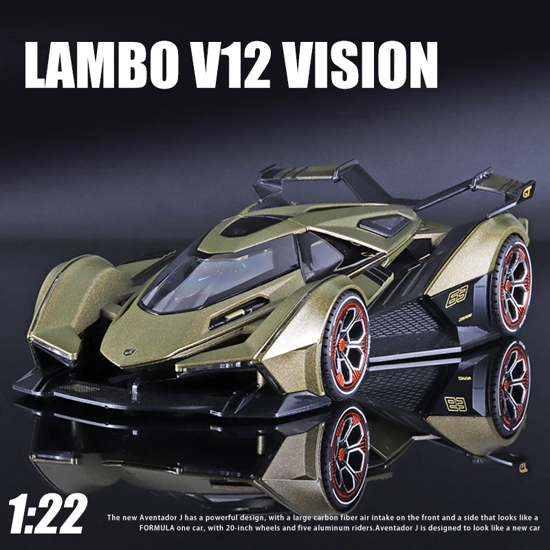 1:22 Lambos Vision Gran Turismo V12 GT Simulation Sprot Car Alloy Model Car Modified Diecast Toy Light And Sound Children's Gift
1:22 Lambos Vision Gran Turismo V12 GT Simulation Sprot Car Alloy Model Car Modified Diecast Toy Light And Sound Children's Gift