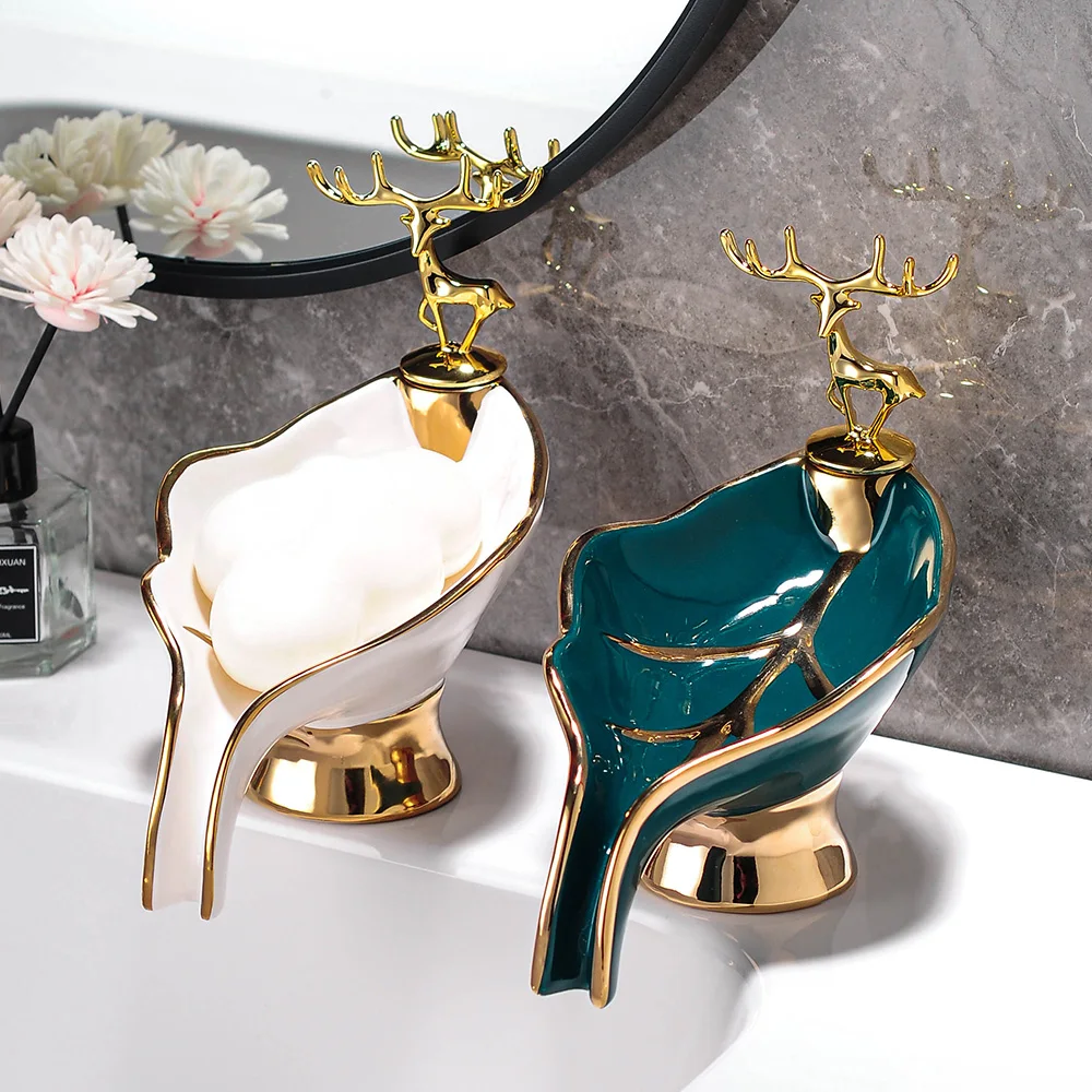 European-style soap box personalized home bathroom shelf ceramic storage soap dish
European-style soap box personalized home bathroom shelf ceramic storage soap dish