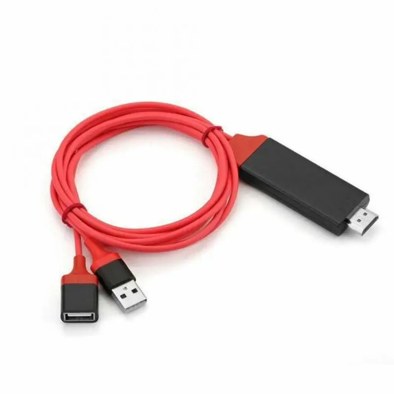 

Универсальный адаптер Av Hd Tv Digital Video Hree-in-one Usb-Hdmi-совместимый зеркальный кабель для Iphone Ipad Android конвертер 1080p