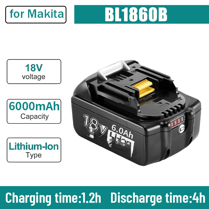 100% оригинал для Makita 18 в 6000 мА/ч аккумуляторная батарея для электроинструментов с светодиодный Li-Ion Замена LXT BL1860B BL1860 BL1850
100% оригинал для Makita 18 в 6000 мА/ч аккумуляторная батарея для электроинструментов с светодиодный Li-Ion Замена LXT BL1860B BL1860 BL1850