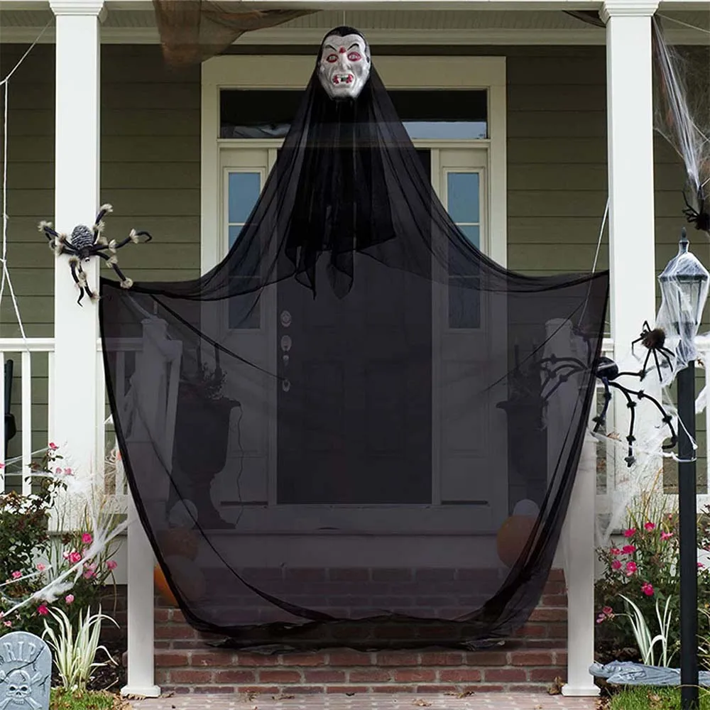 Halloween Bar KTV Large Decoration Horror 3-meter Gauze Vampire Mask Large Hanging Ghost Hanging Ghost Party Decoration Props
Halloween Bar KTV Large Decoration Horror 3-meter Gauze Vampire Mask Large Hanging Ghost Hanging Ghost Party Decoration Props